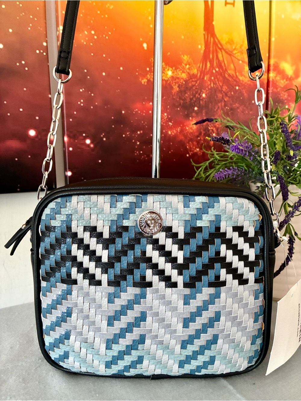 Anne Klein Woven Crossbody Bag
